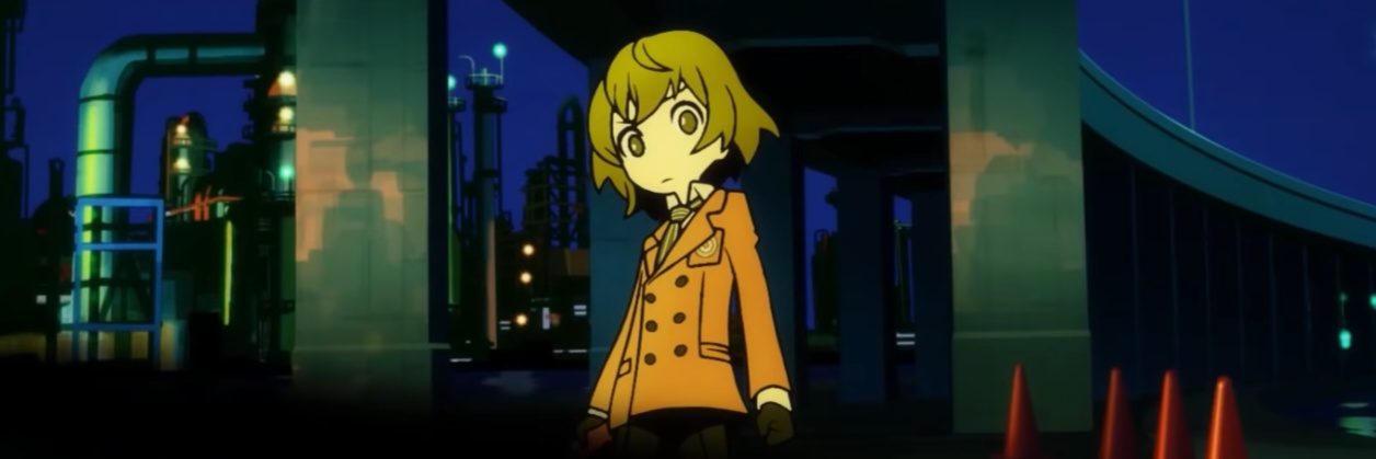 ID: Art of Goro Akechi from Persona 5 in the Persona Q2 opening animation.